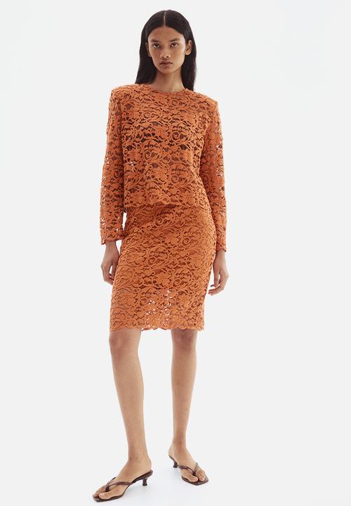 H&M - Lace skirt - orange