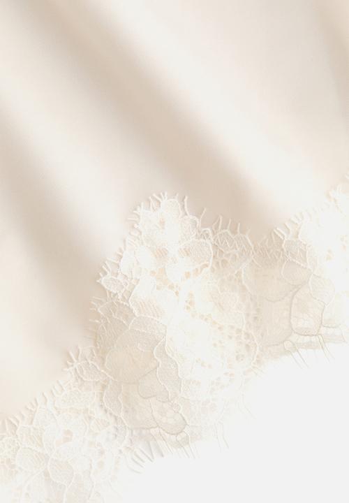H&M - Microfibre and lace shortie briefs - white