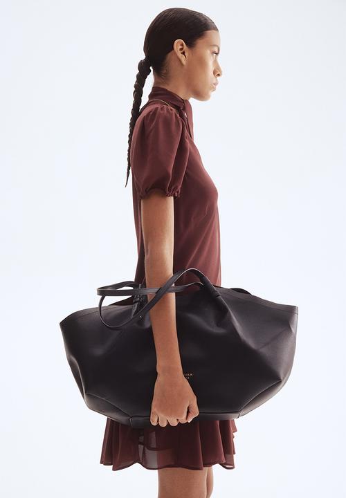 H&M - Tie-neck dress - burgundy 