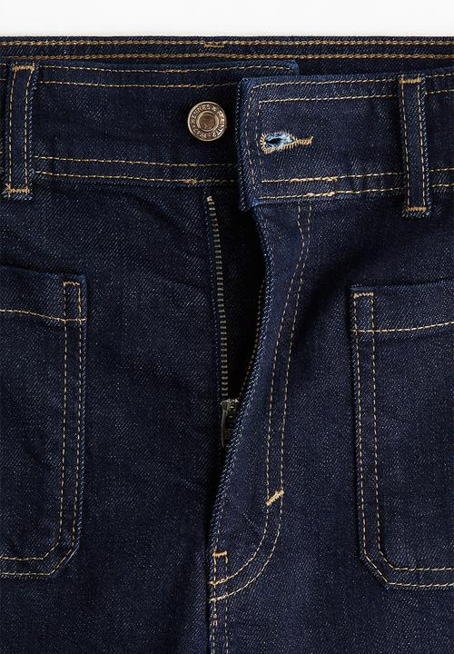 H&M - Flared high jeans -  dark denim blue
