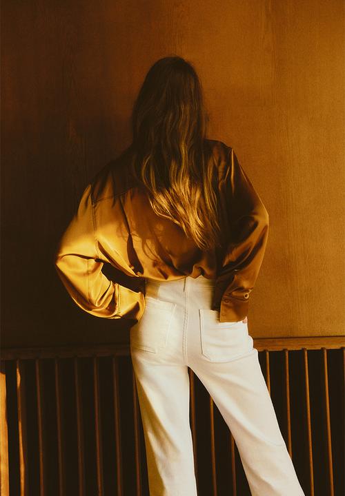 H&M - Flared high jeans - white