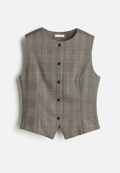 H&M - Fitted waistcoat - beige,brown