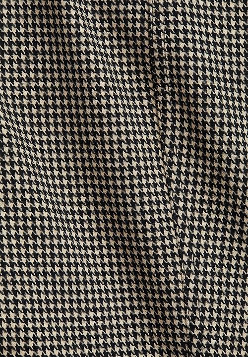 H&M - Fitted jersey trousers - light beige/dogtooth pattern 