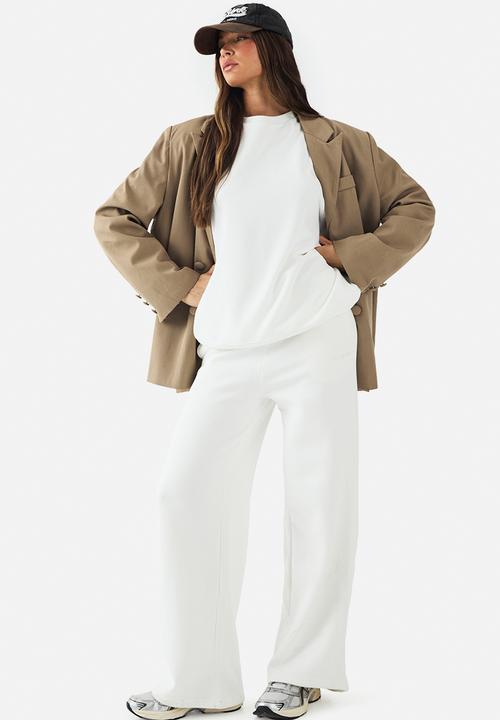 boohoo - Dsgn studio embroidered oversized sweatshirt - ecru