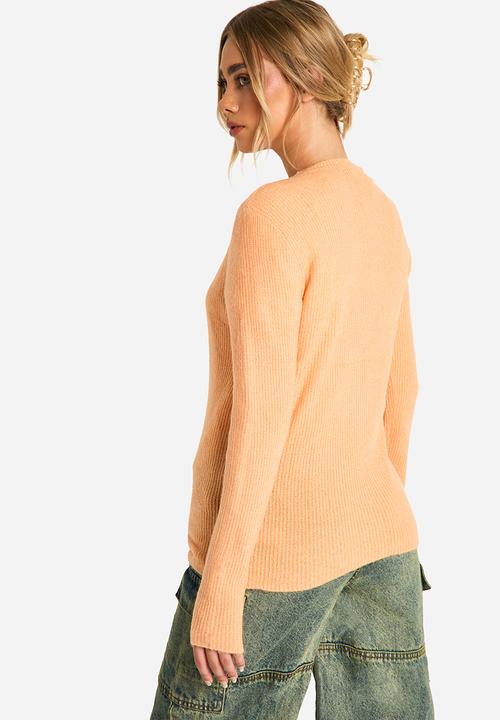 boohoo - Soft knit fine gauge crop jumper - orange