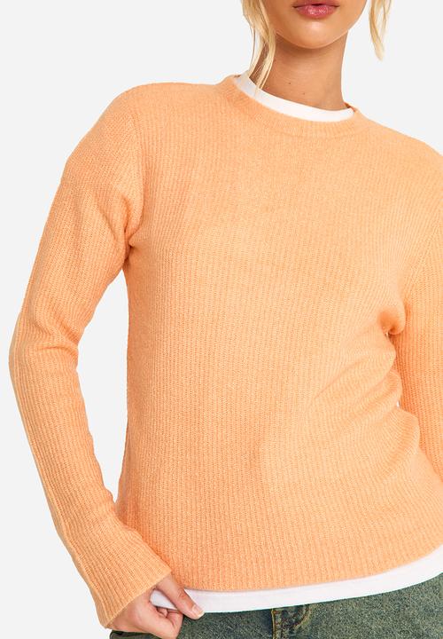boohoo - Soft knit fine gauge crop jumper - orange