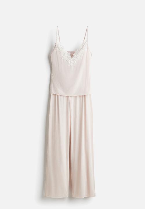 H&M - Ribbed pyjamas - light pink