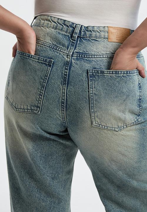 boohoo - Plus basics high waisted boyfriend jeans - ice blue