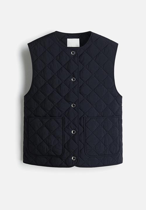 H&M - Quilted gilet - black