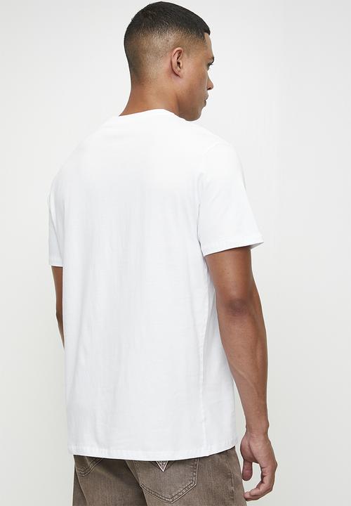 GUESS - Cn Ss Triangle Logo Tee - Pure White