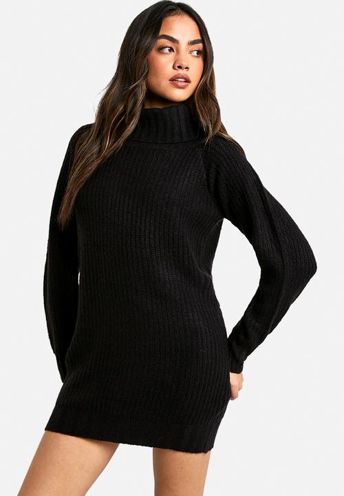 black bardot ruched side jumper dress black bardot ruched side jumper dress
