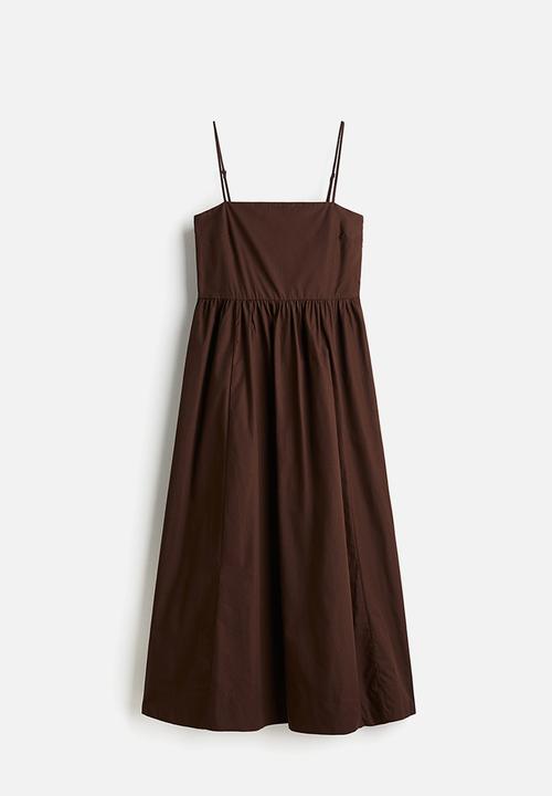 H&M - Cotton strappy dress - dark brown