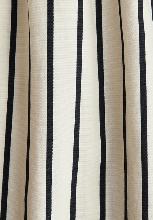 H&M - Cotton strappy dress - cream/striped 