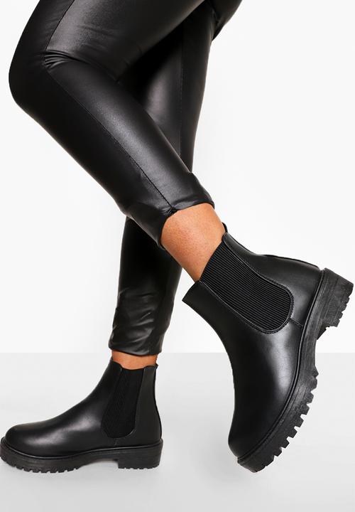 boohoo - Chunky chelsea boots - black