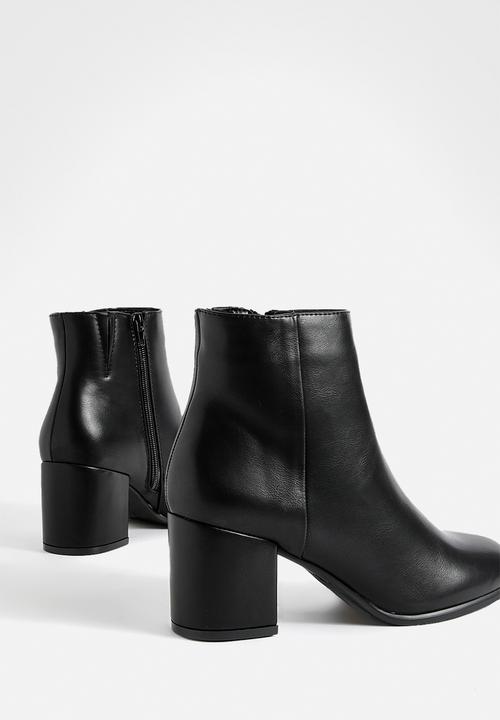 boohoo - Block heel ankle shoe boots - black