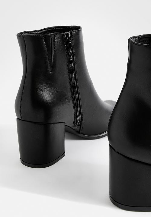 boohoo - Block heel ankle shoe boots - black