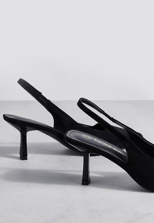 boohoo - Low stiletto slingback court shoe - black