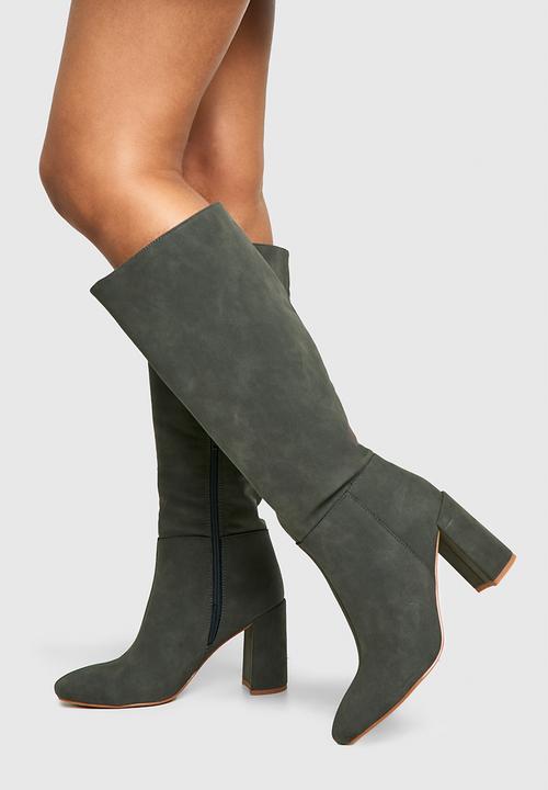 boohoo - Stacked Heeled Knee High Boot