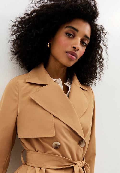 New Look - Double Breasted Trench Coat - tan