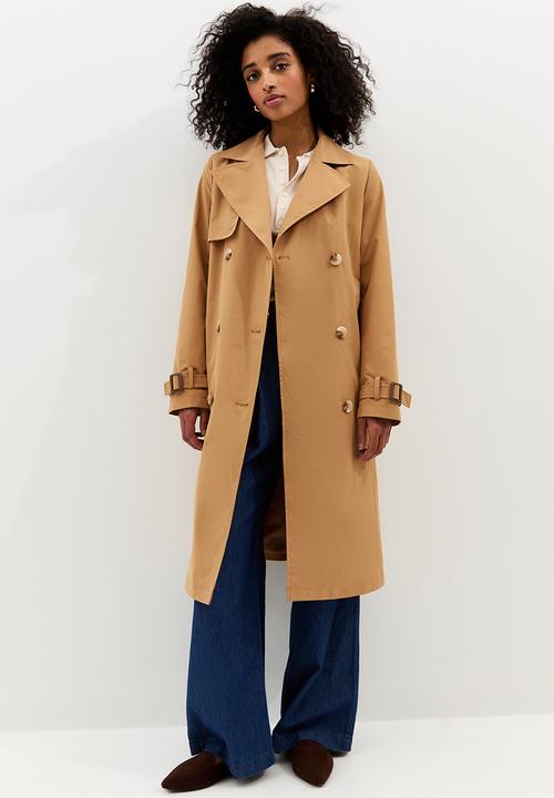 New Look - Double Breasted Trench Coat - tan