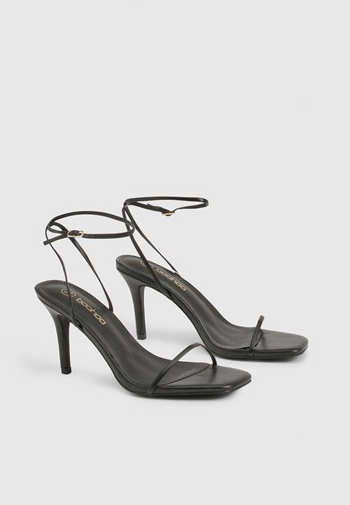boohoo - Barely there low stiletto heels - black