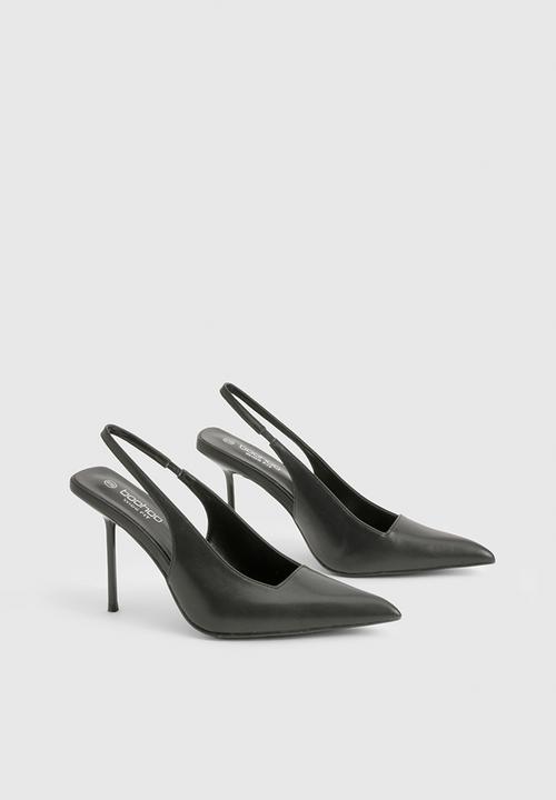 boohoo - Extreme pointed slingback court shoes - black