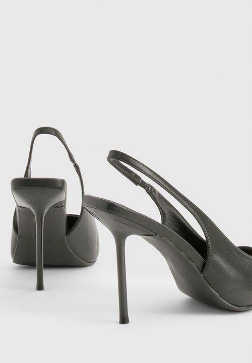 boohoo - Extreme pointed slingback court shoes - black