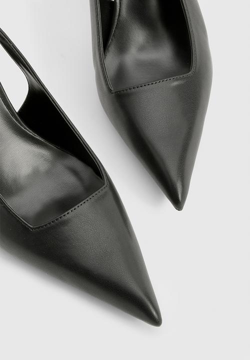 boohoo - Extreme pointed slingback court shoes - black
