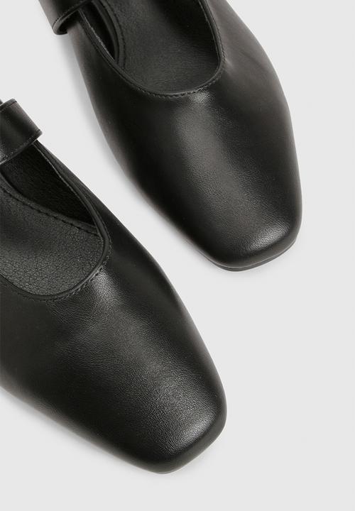 boohoo - Buckle detail mary jane ballet flats - black