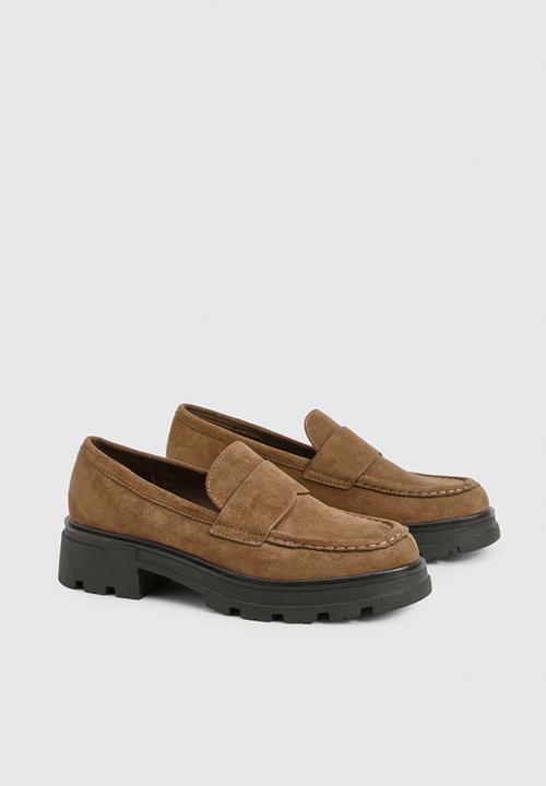 boohoo - Faux suede chunky loafers - taupe