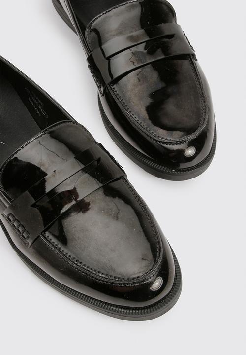 boohoo - Patent loafer flats - black
