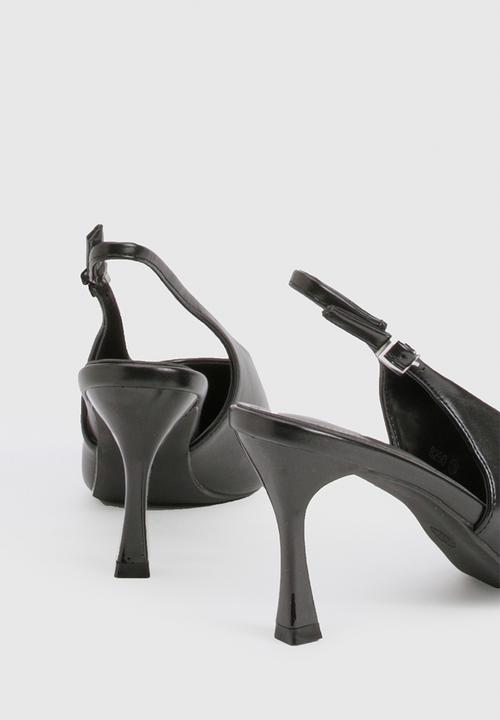 boohoo - Mid stiletto slingback court shoes - black