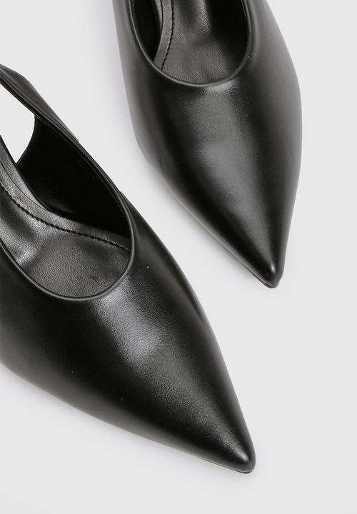 boohoo - Mid stiletto slingback court shoes - black