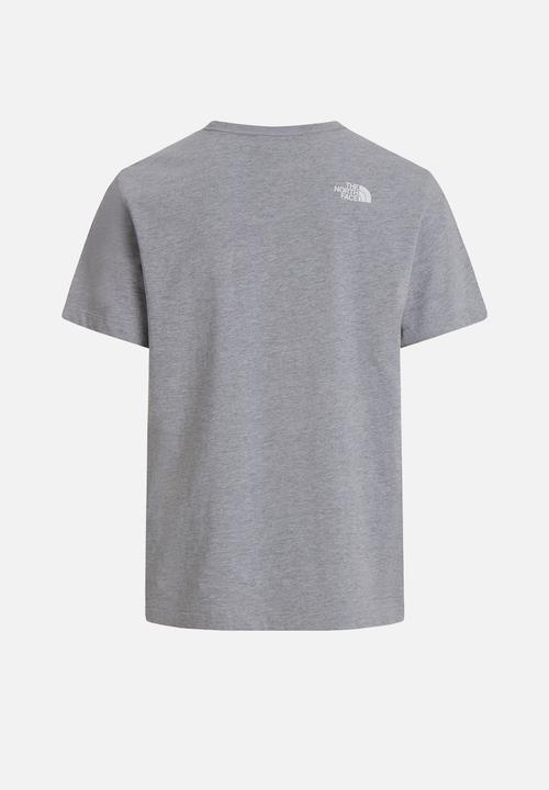 The North Face - M Evolution Half Dome Regular Short Sleeve Tee - Tnf Pale Grey Heather-Tnf White