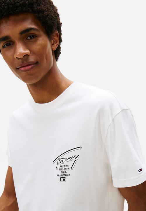 Tommy Hilfiger - Tjm Reg Sign City Tee Ext - Ancient White