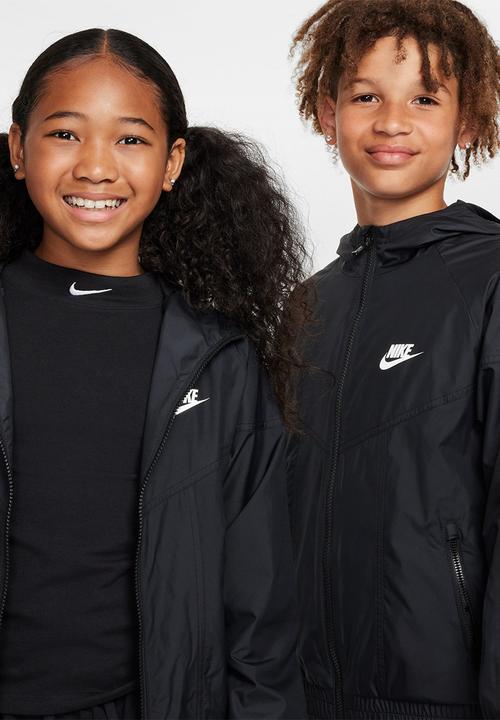 Nike - Nike Sportswear Kids Windrunner - Black/Black/White