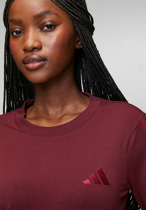 adidas Performance - W 3S Crew Dress - Shadow Red/Collegiate Burgundy