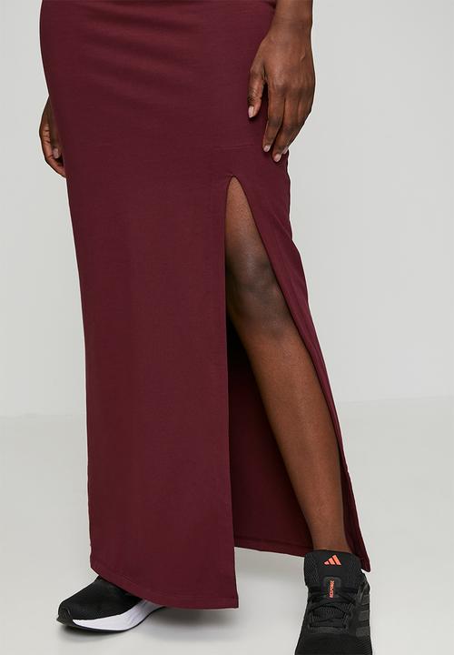 adidas Performance - W 3S Crew Dress - Shadow Red/Collegiate Burgundy