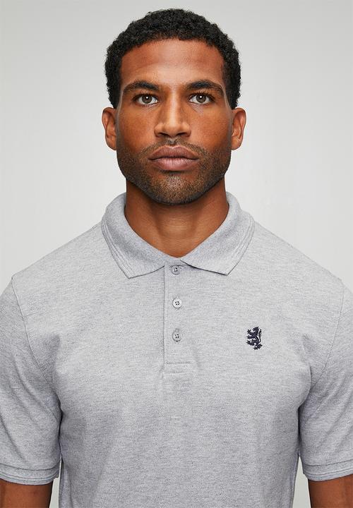 Pringle of Scotland - Austyn Pique Golfer - Grey Melange