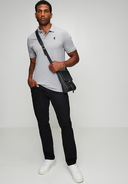 Pringle of Scotland - Austyn Pique Golfer - Grey Melange