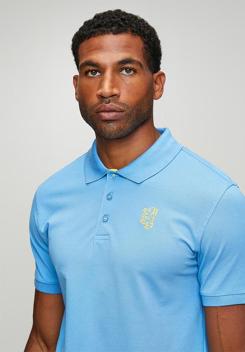 Pringle of Scotland - Aiden Slim Fit Pique Golfer - Blue