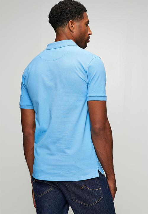 Pringle of Scotland - Aiden Slim Fit Pique Golfer - Blue