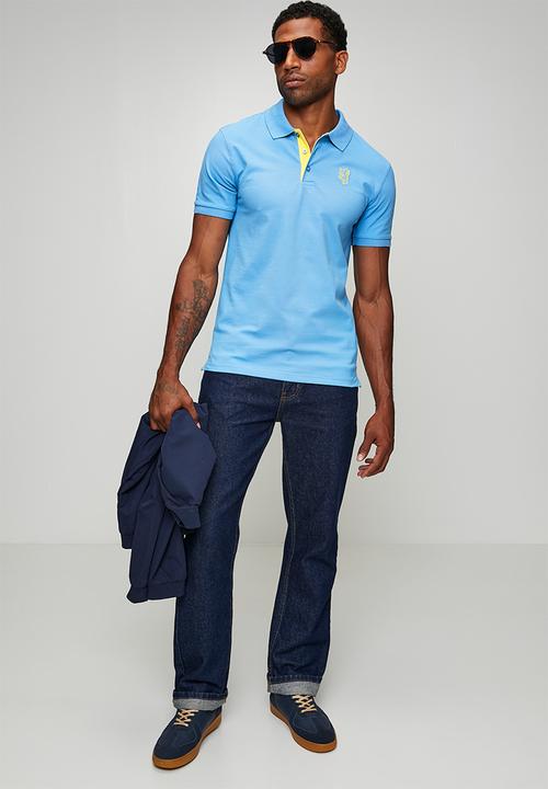 Pringle of Scotland - Aiden Slim Fit Pique Golfer - Blue