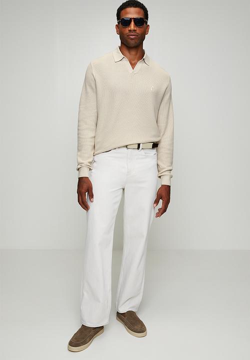 Pringle of Scotland - Brian Collar Textured Knitwear - Stone