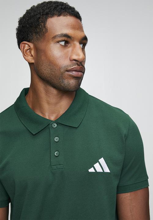 adidas Performance - Small Logo Piquet Polo Shirt 5  - Collegiate green / white