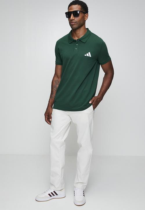 adidas Performance - Small Logo Piquet Polo Shirt 5  - Collegiate green / white
