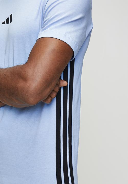 adidas Performance - 3-Stripe SJ Tee  - Glow blue/black