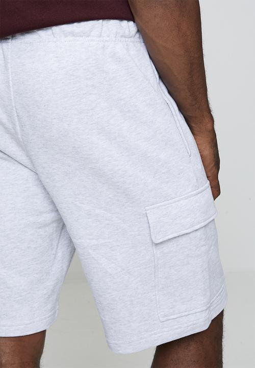 adidas Performance - Feelcozy Cargo Short  - LIGHT GREY HEATHER/black