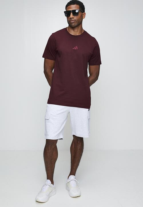 adidas Performance - Feelcozy Cargo Short  - LIGHT GREY HEATHER/black