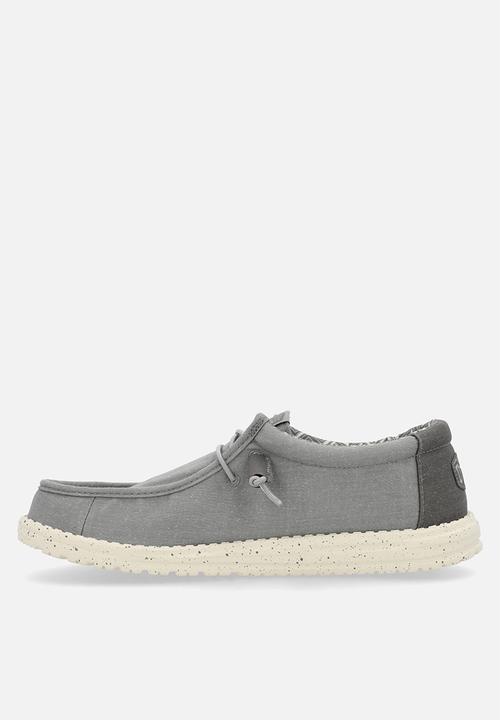 Hey Dude - Wally Stretch Canvas - Flannel Grey/Bone White